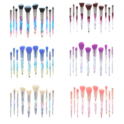 Houten Handvat 11 Stukken van Diamond Sparkle Makeup Brush Set het Nylon Haar met Zak